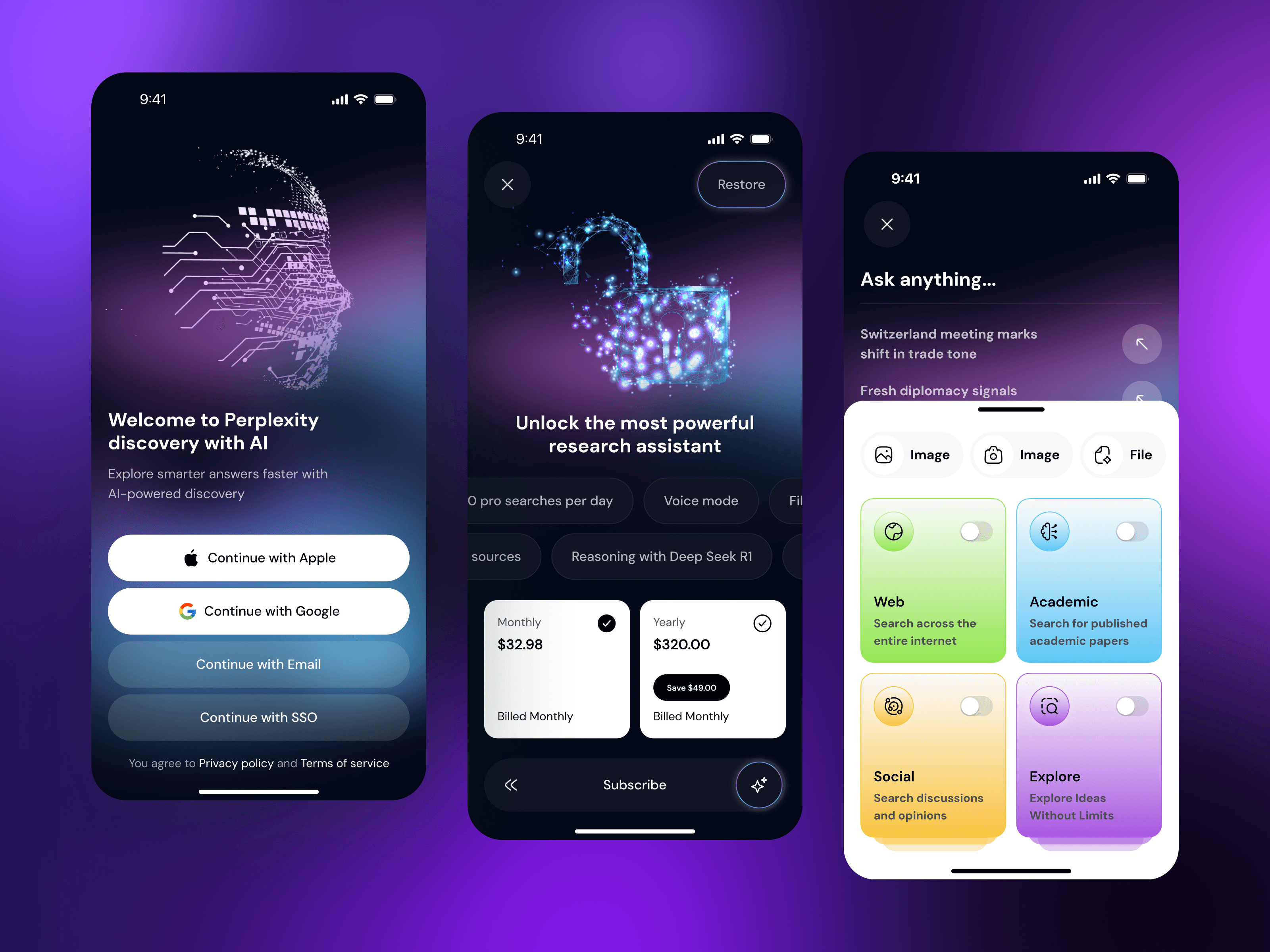 Perplexity AI Mobile App UI Design by Alamin Hossen on Dribbble