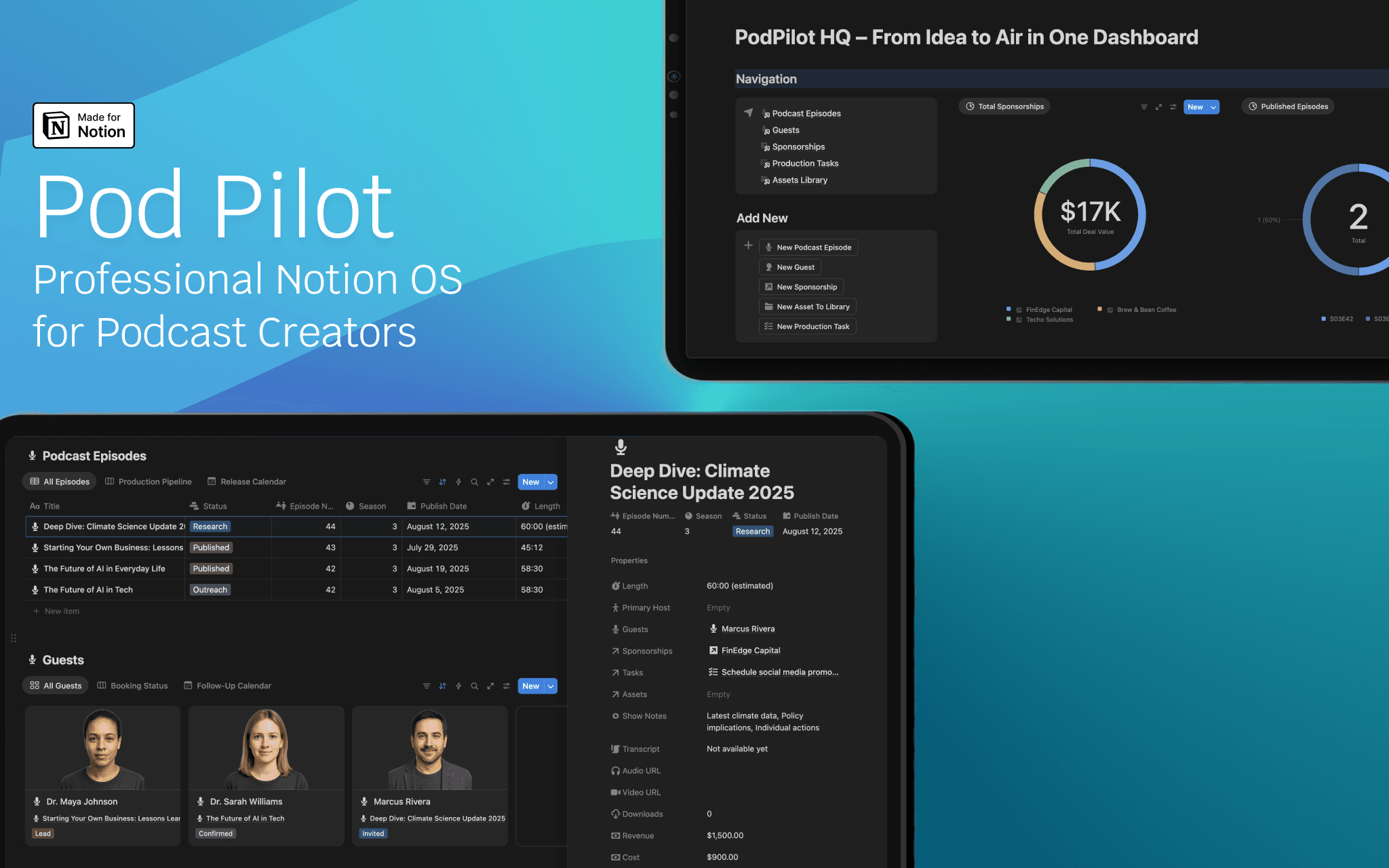 PodPilot HQ – Operating System for Podcasters Template