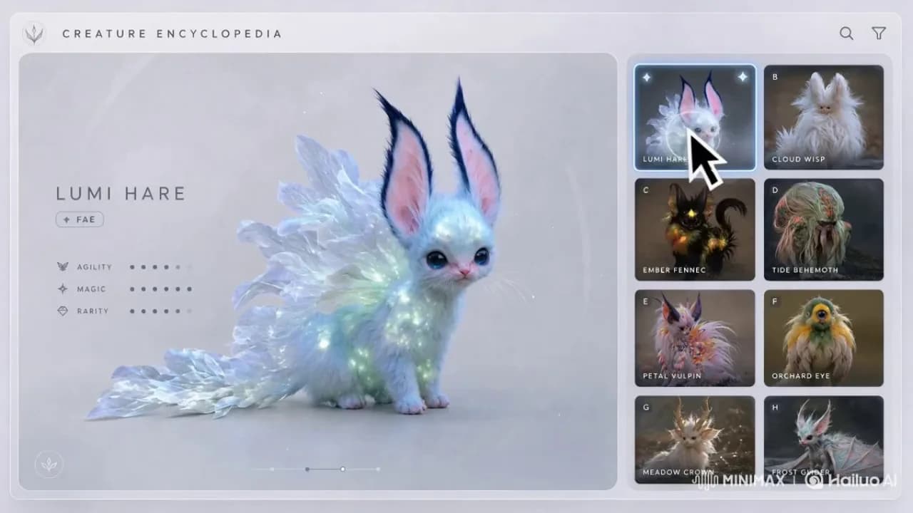 Creature Encyclopedia UI
