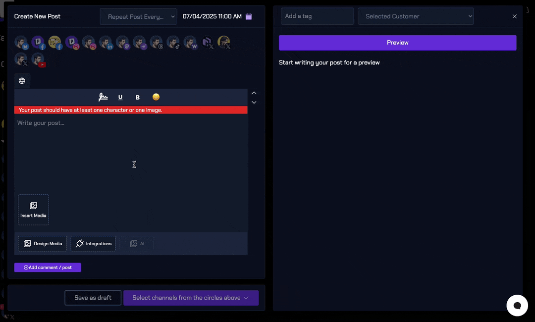 postiz new editor + pending affiliate payments