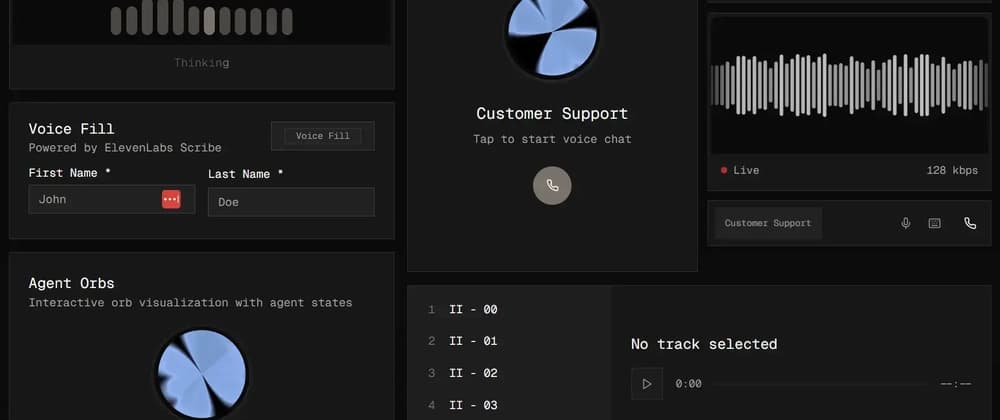 Build Voice Agents Faster with ElevenLabs UI Components