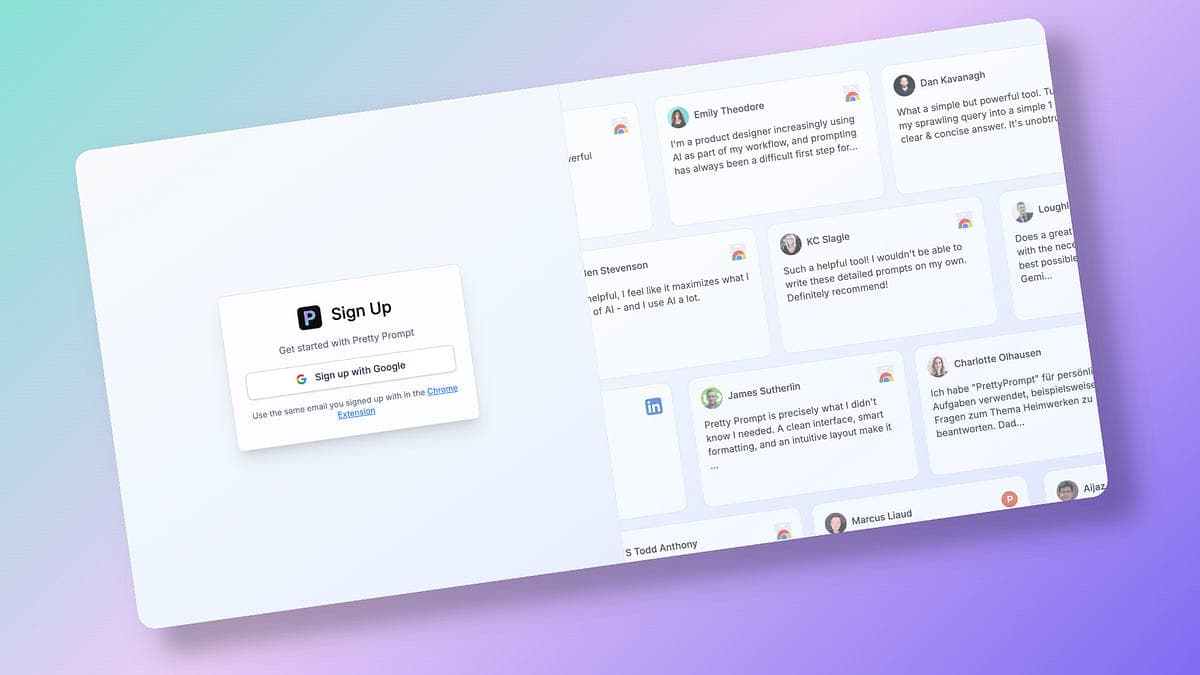 Meet Pretty Prompt's Web App🧑💻