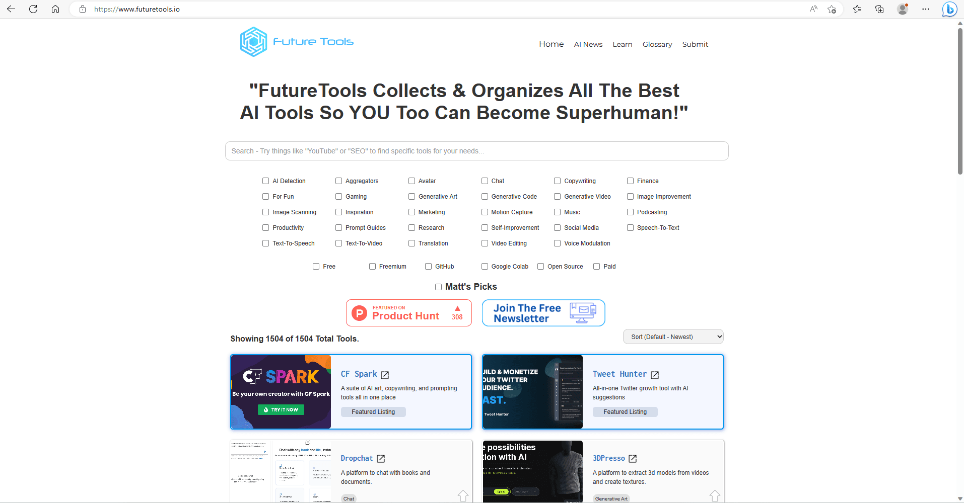 FutureTools.io: The Ultimate AI Tool Finder