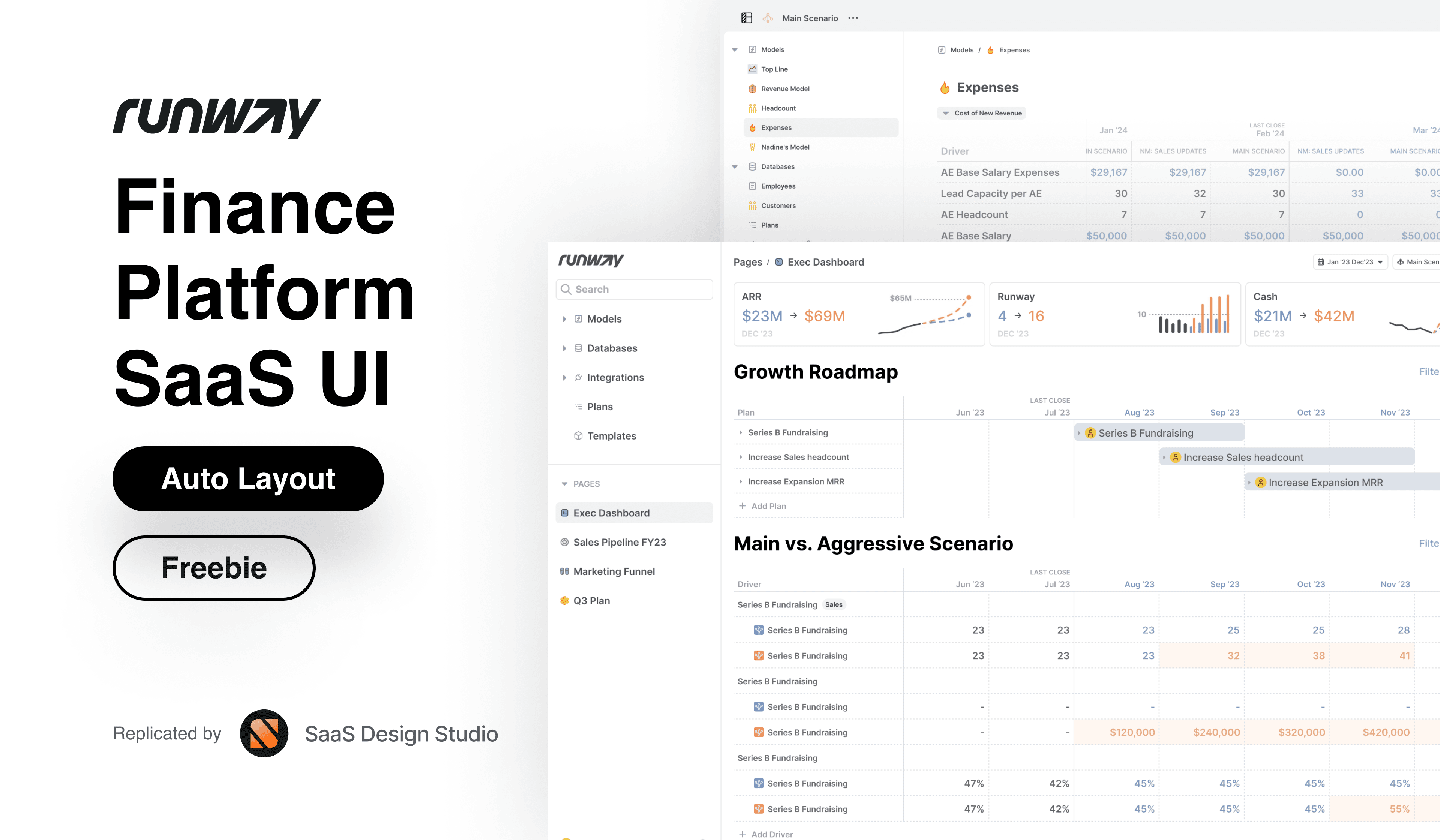 Runway - Modern finance platform SaaS UI