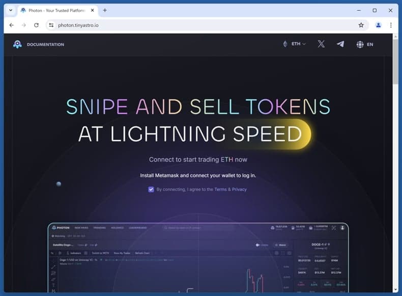 Fake Photon Website Scam