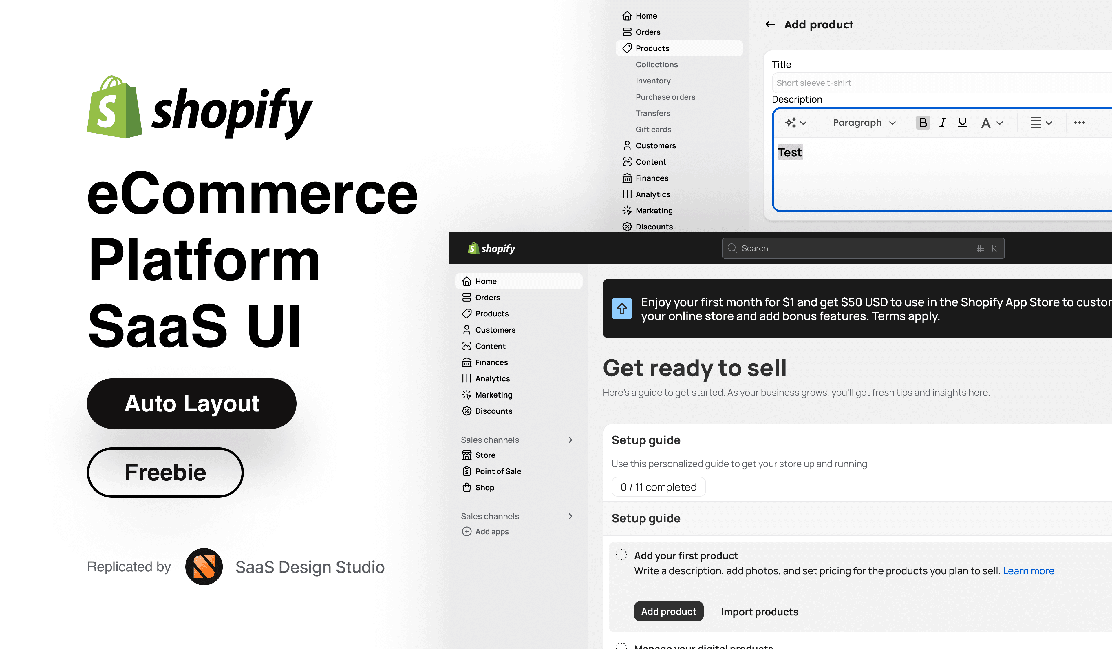 Shopify - eCommerce Platform SaaS UI