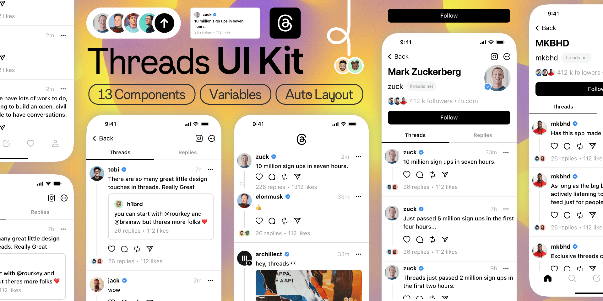 Threads UI Screens
