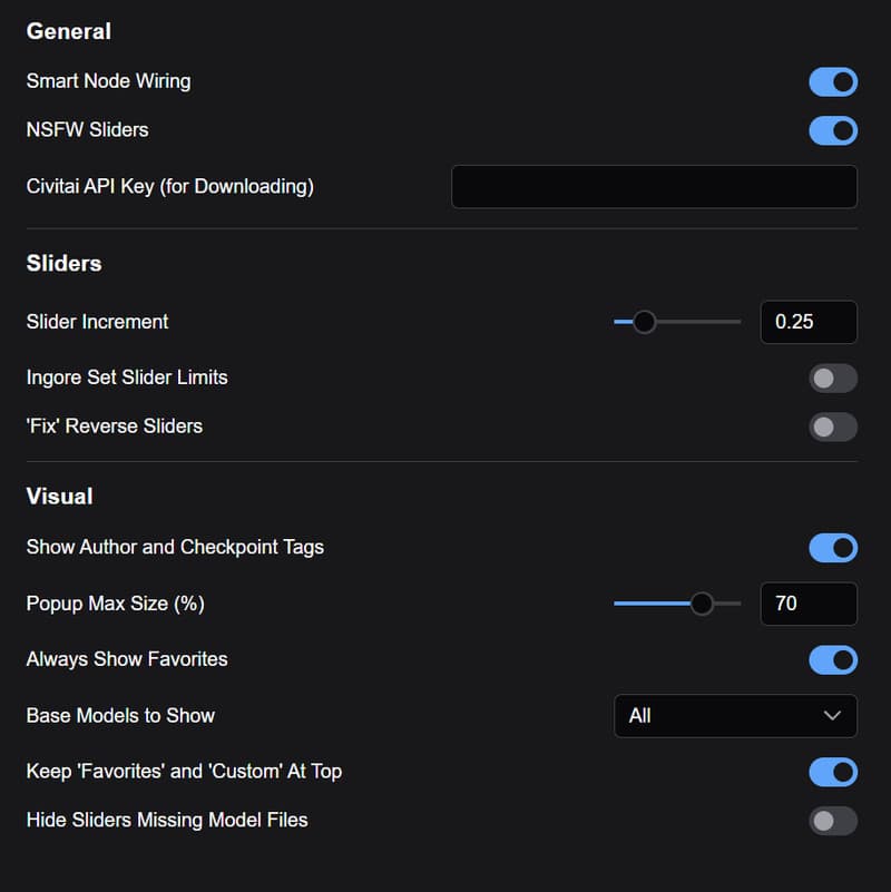 ComfyUI Slider Sidebar