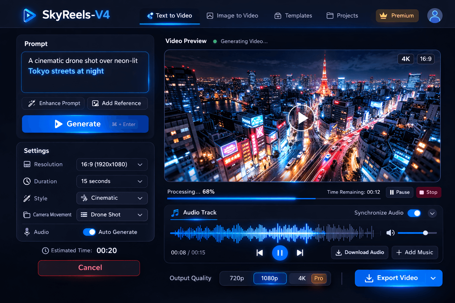 SkyReels-V4 - Free AI Video Audio Generator