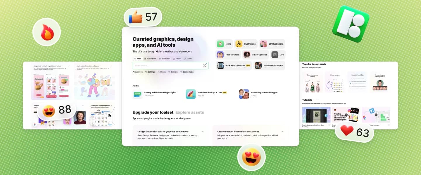 New look: fresh UI for Icons8 main page