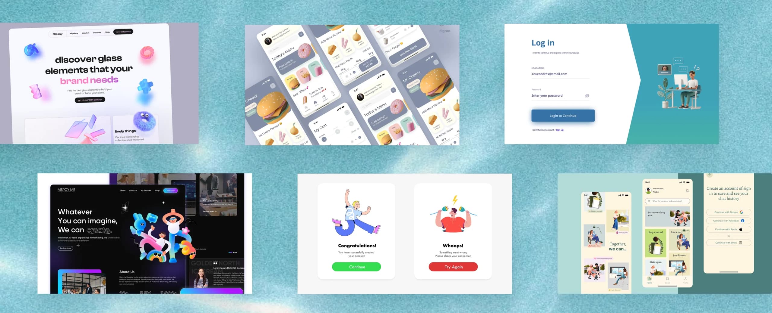 UI inspiration: design concepts by Icons8 users