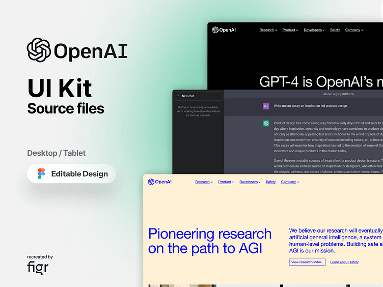 OpenAI Web UI (Redesigned) by Figr Design on Dribbble