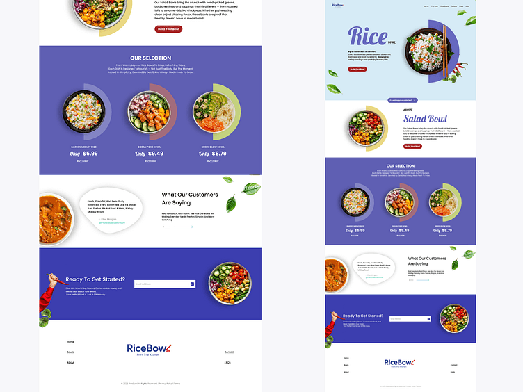 RiceBowl – Fresh Bowl Builder Landing Page 🍚🥗 by Rohan Kataria on Dribbble