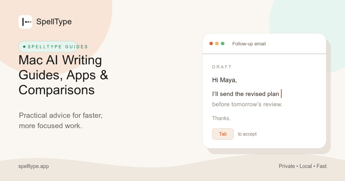 Mac AI Writing Guides, Apps & Comparisons