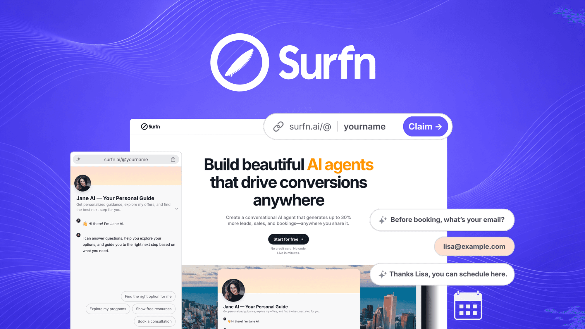 Surfn AI - Build branded AI agents that convert