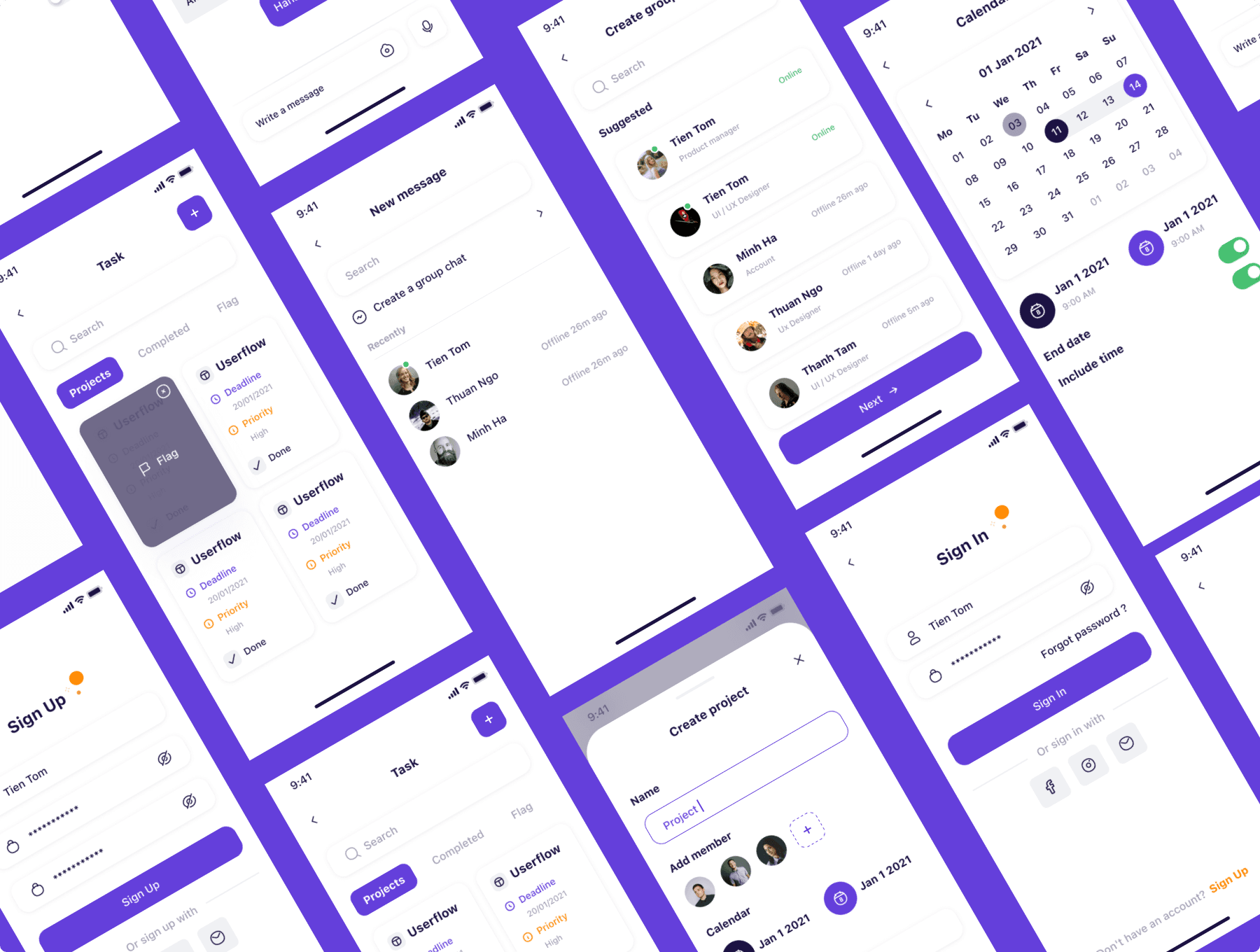 Tasker - Task Management Apps UI Kits