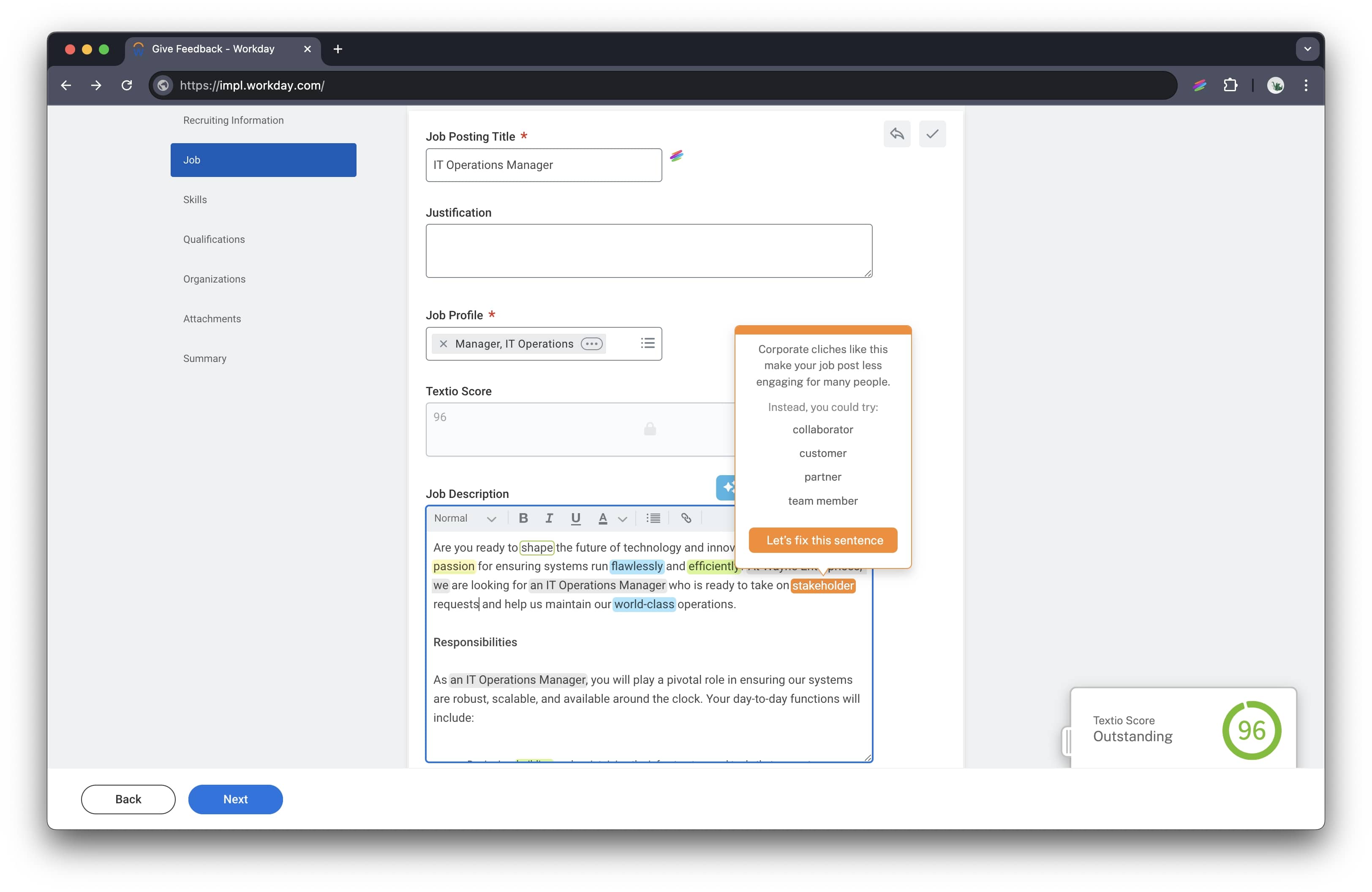 Enabling Textio Recruiting in Workday