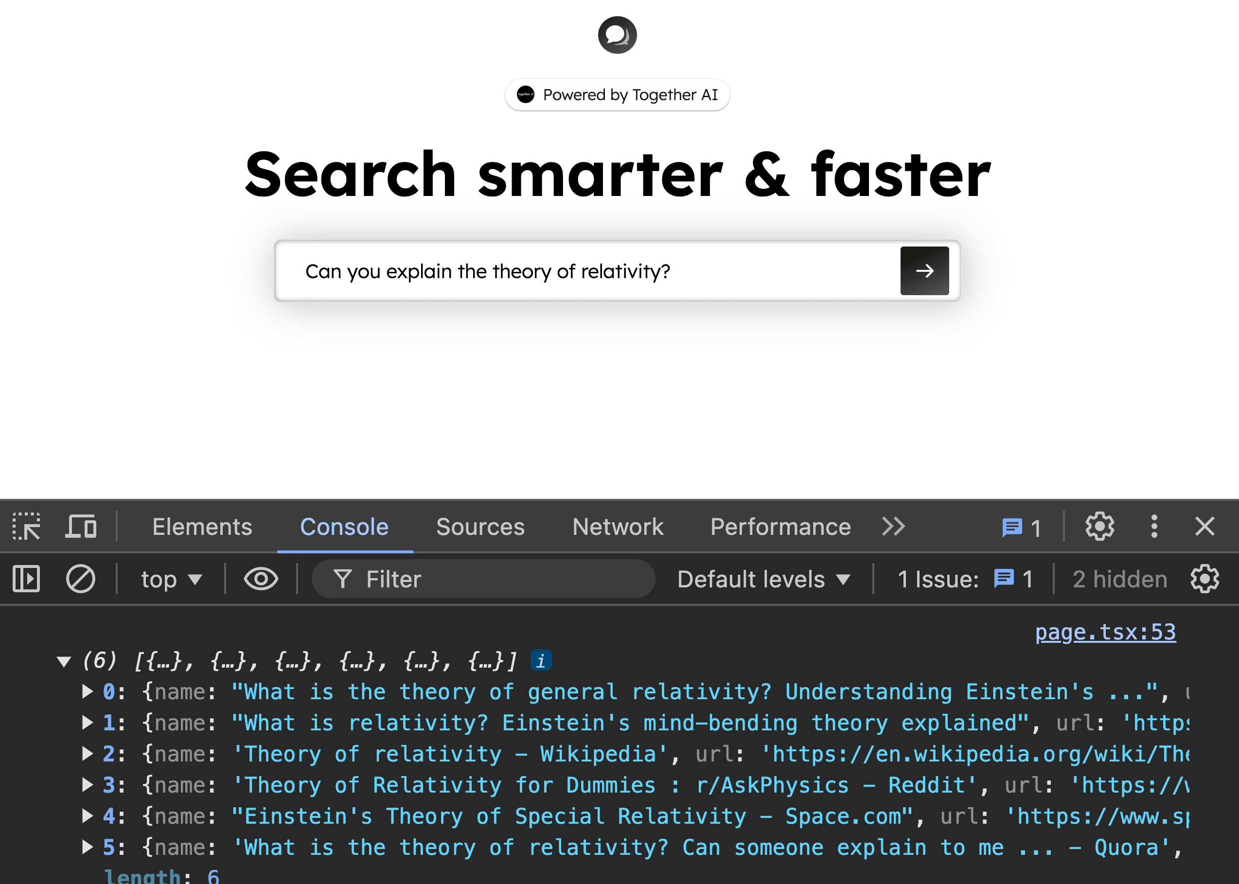 Build an AI search engine
