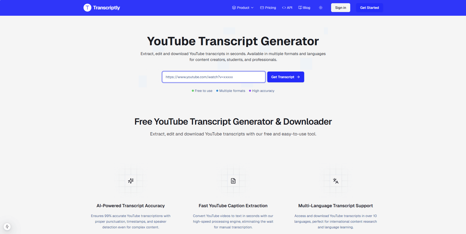 Transcriptly Major Update 2025: UI Overhaul & New Landing Pages