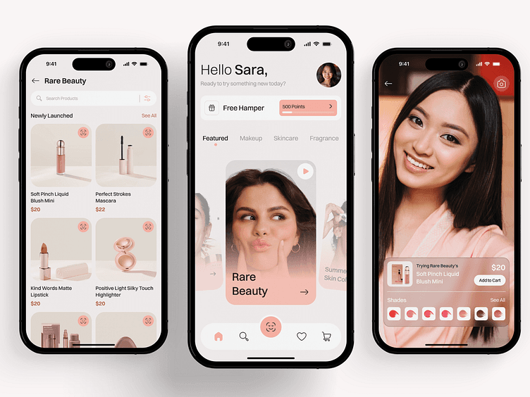 Makeup App Design with AR Try-On by aPurple on Dribbble