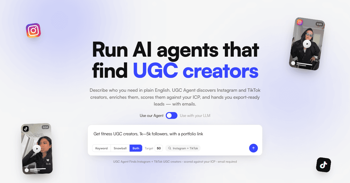 UGC Agent: The Data Hub for UGC Marketing