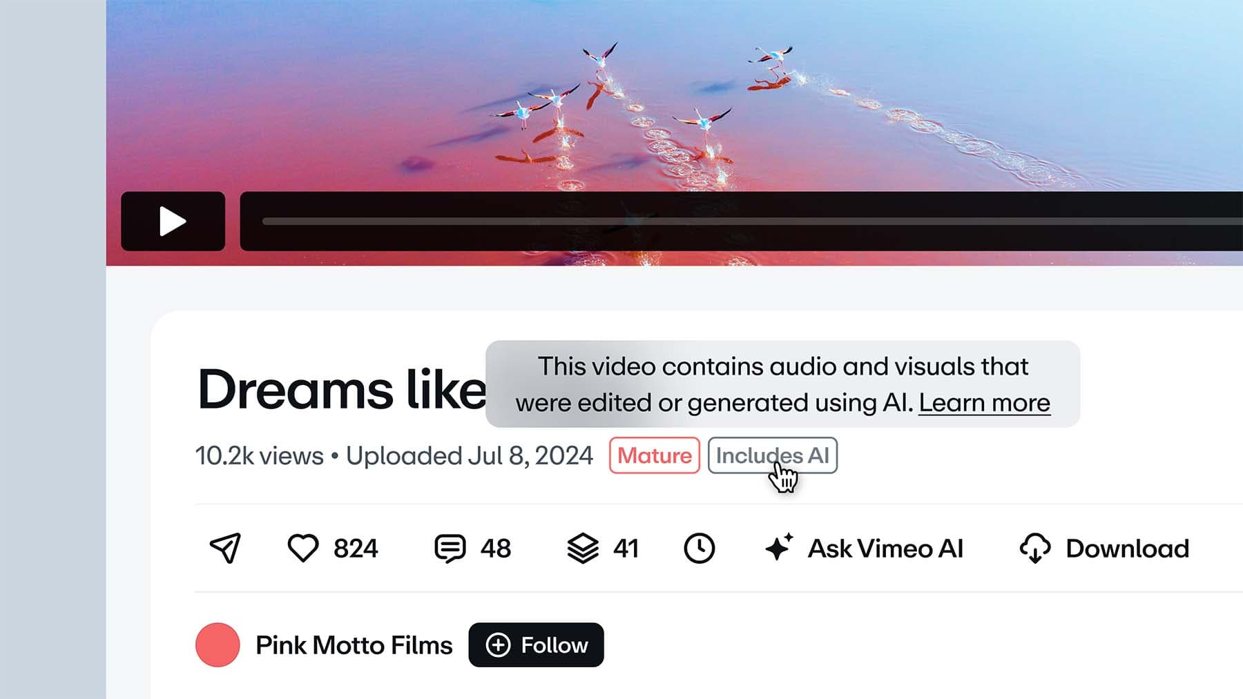 Vimeo's commitment to trust and transparency: Introducing AI content labeling