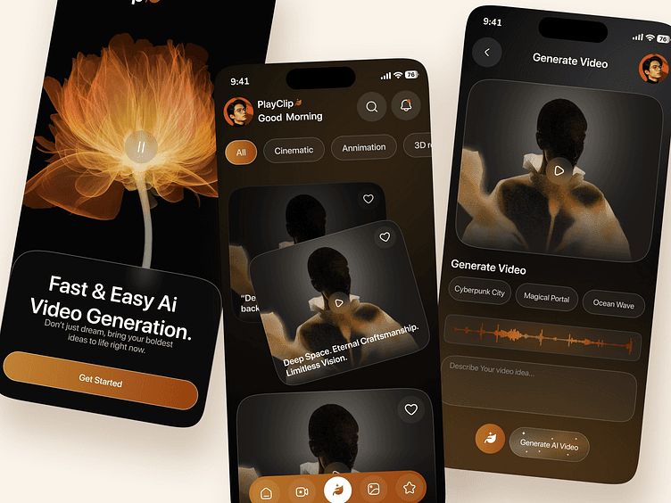AI Video Generator App UI ✨ by Habibur Rahman on Dribbble