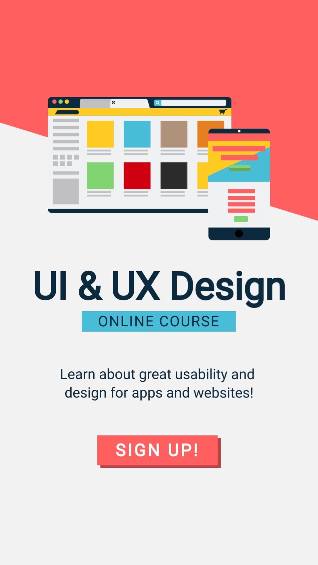 UI and UX Design Vertical Template