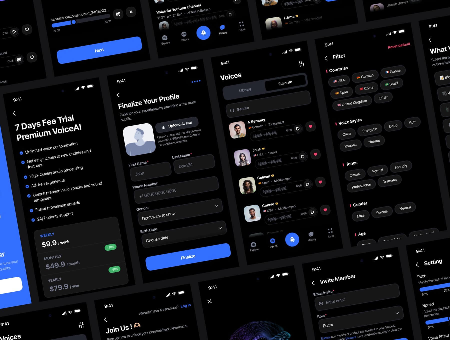 VoiceAI - AI Voice Generator UI Kit