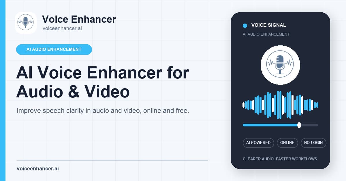 AI Voice Enhancer for Audio & Video