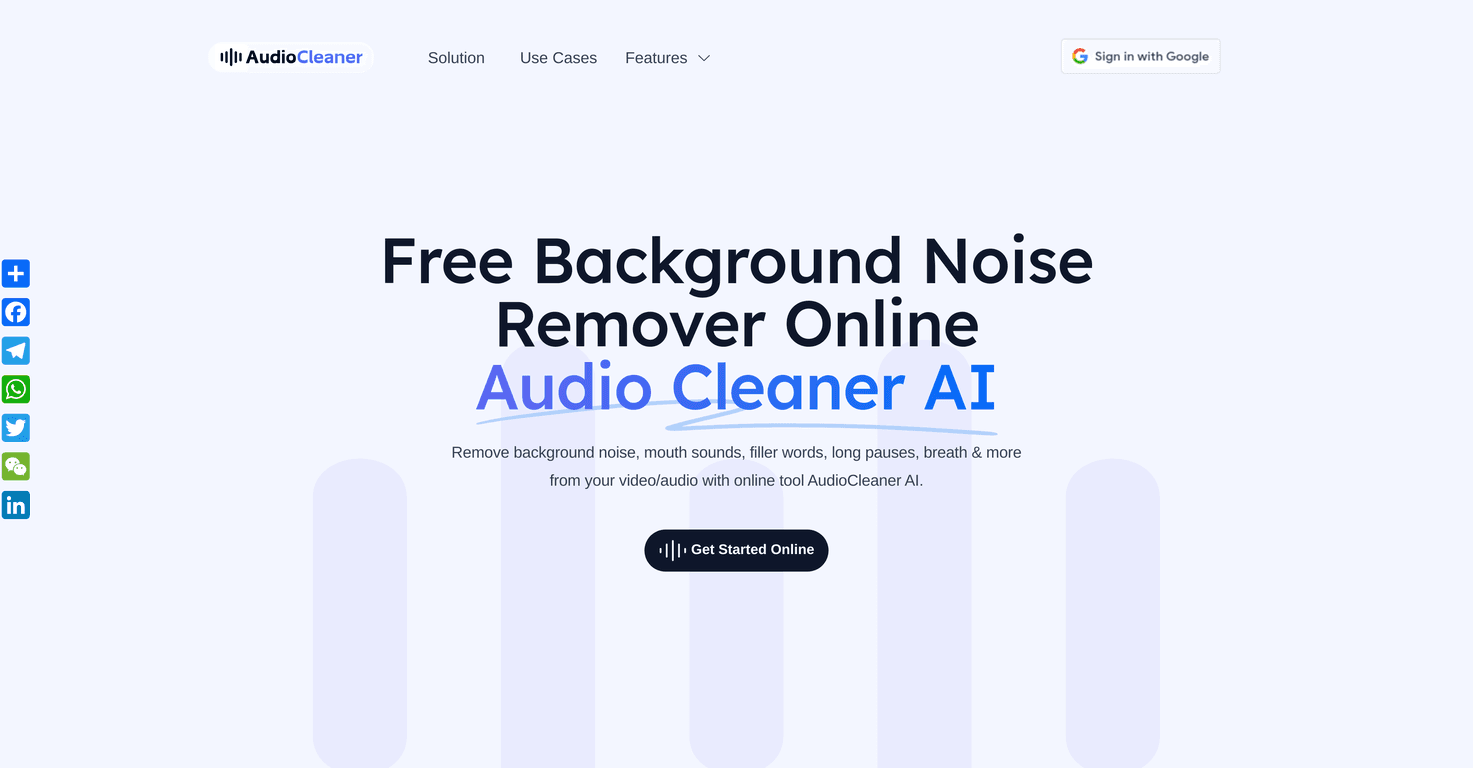 Free AI Audio Cleaner Online v1