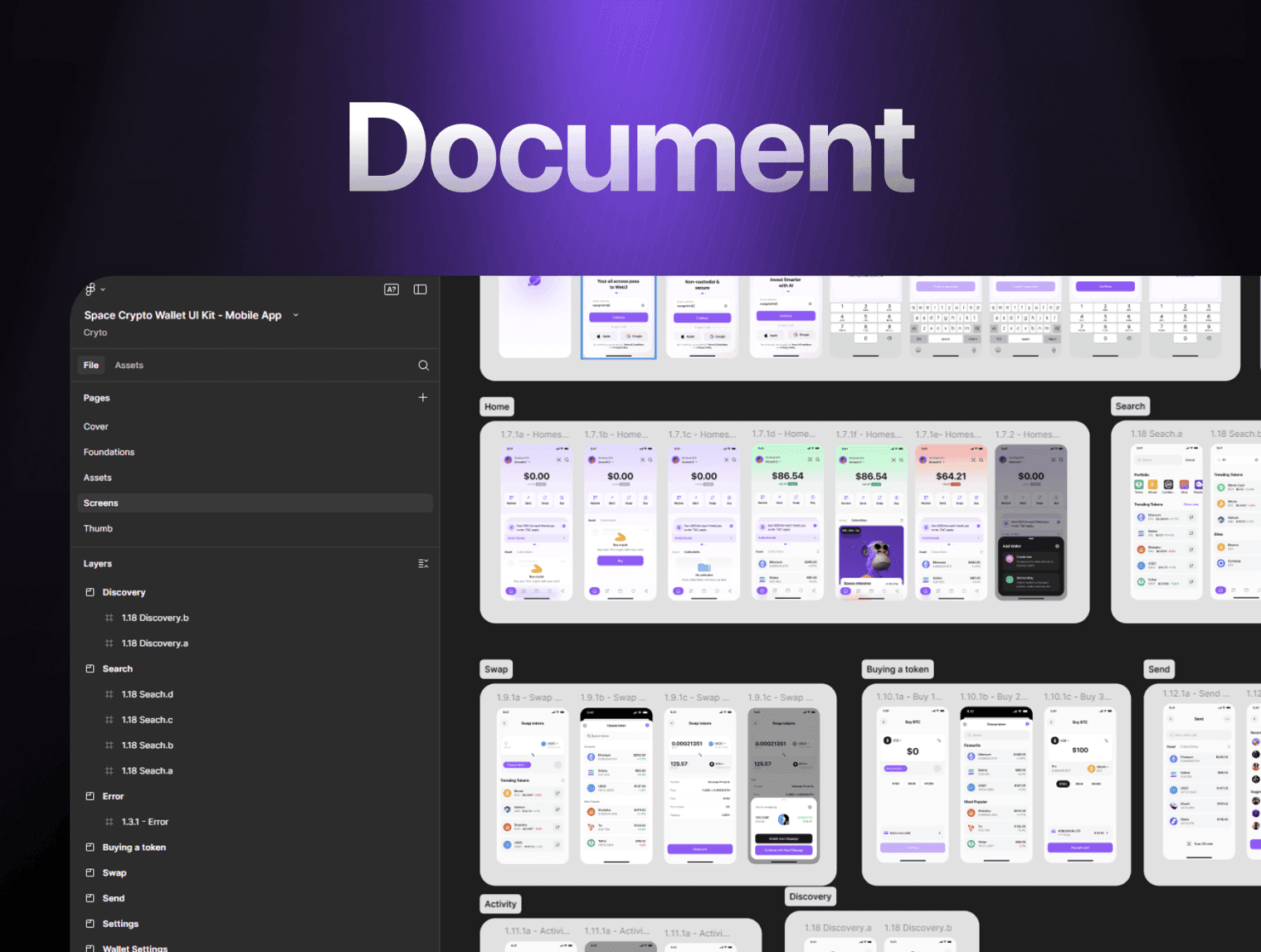 Space Crypto Wallet UI Kit