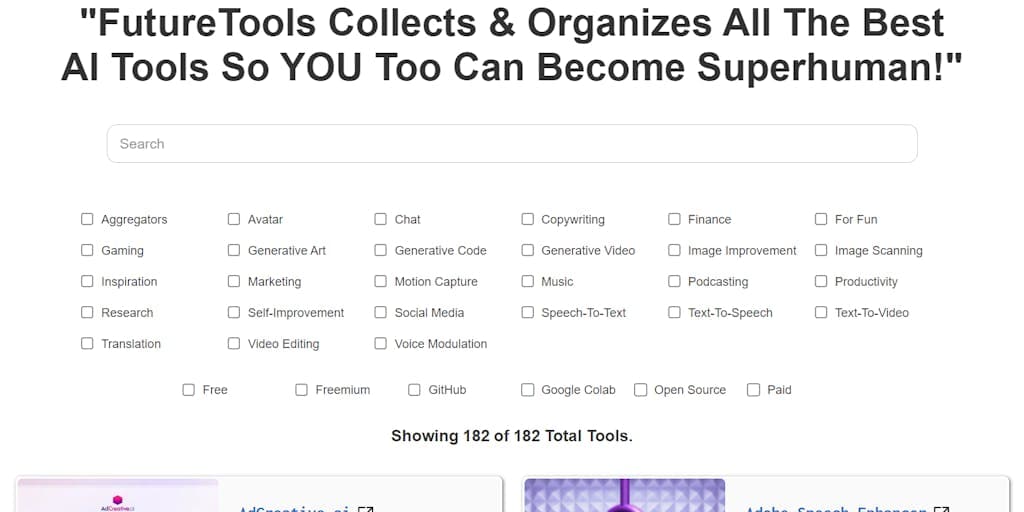 FutureTools.io: Find The Exact AI Tool For Your Needs