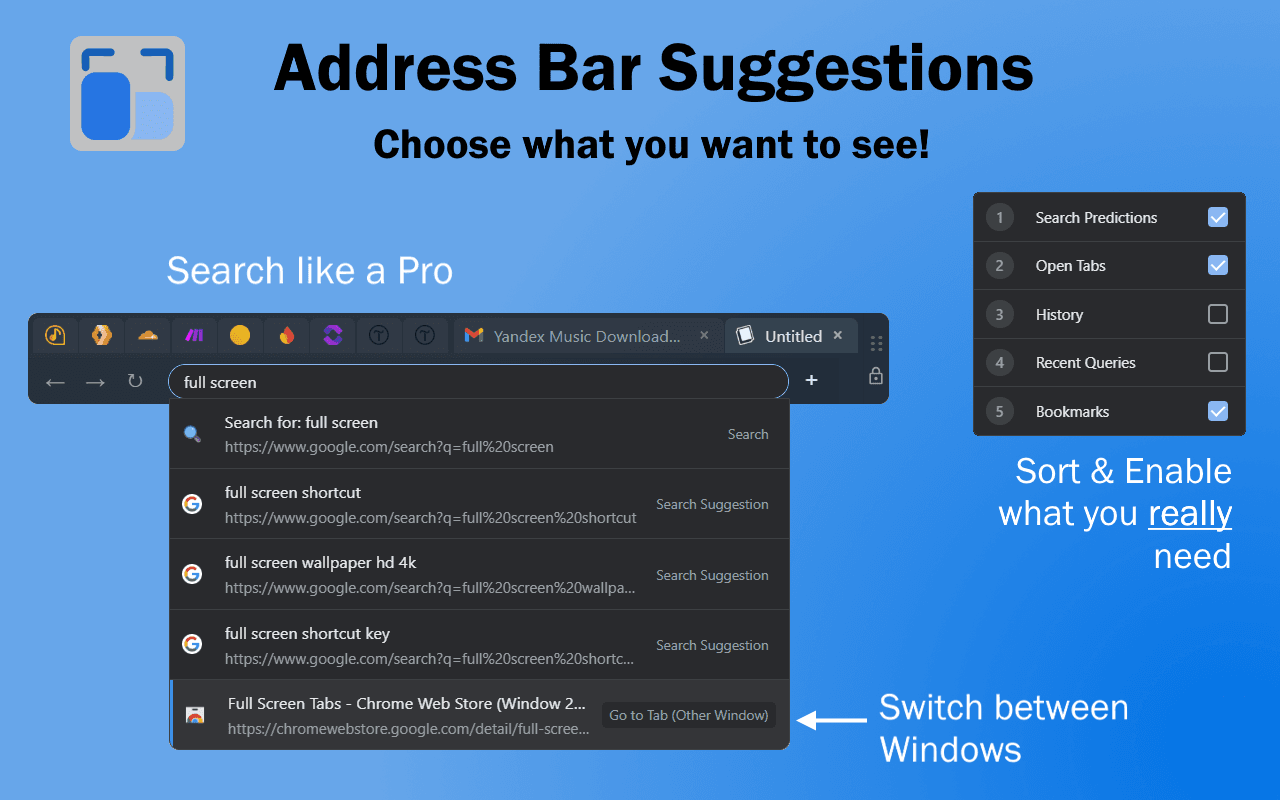 Full Screen Tabs