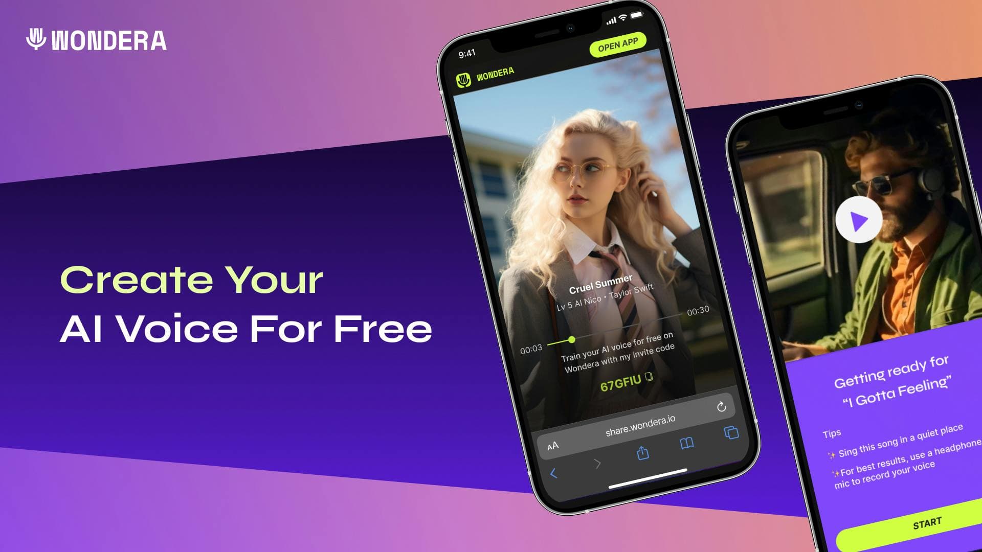 Wondera: 🎙️ Karaoke and transform any song in your AI voice
