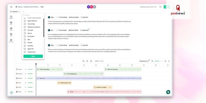 AI audio studio Wondercraft launches automated ad personalization in partnership with…