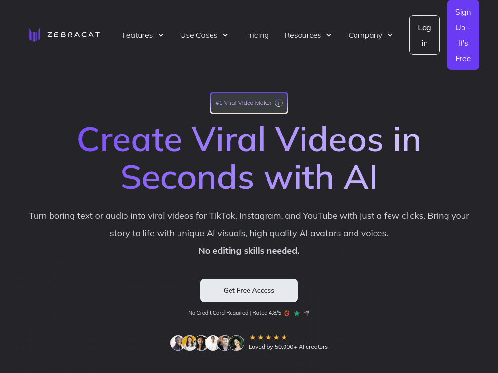 Zebracat AI screenshot